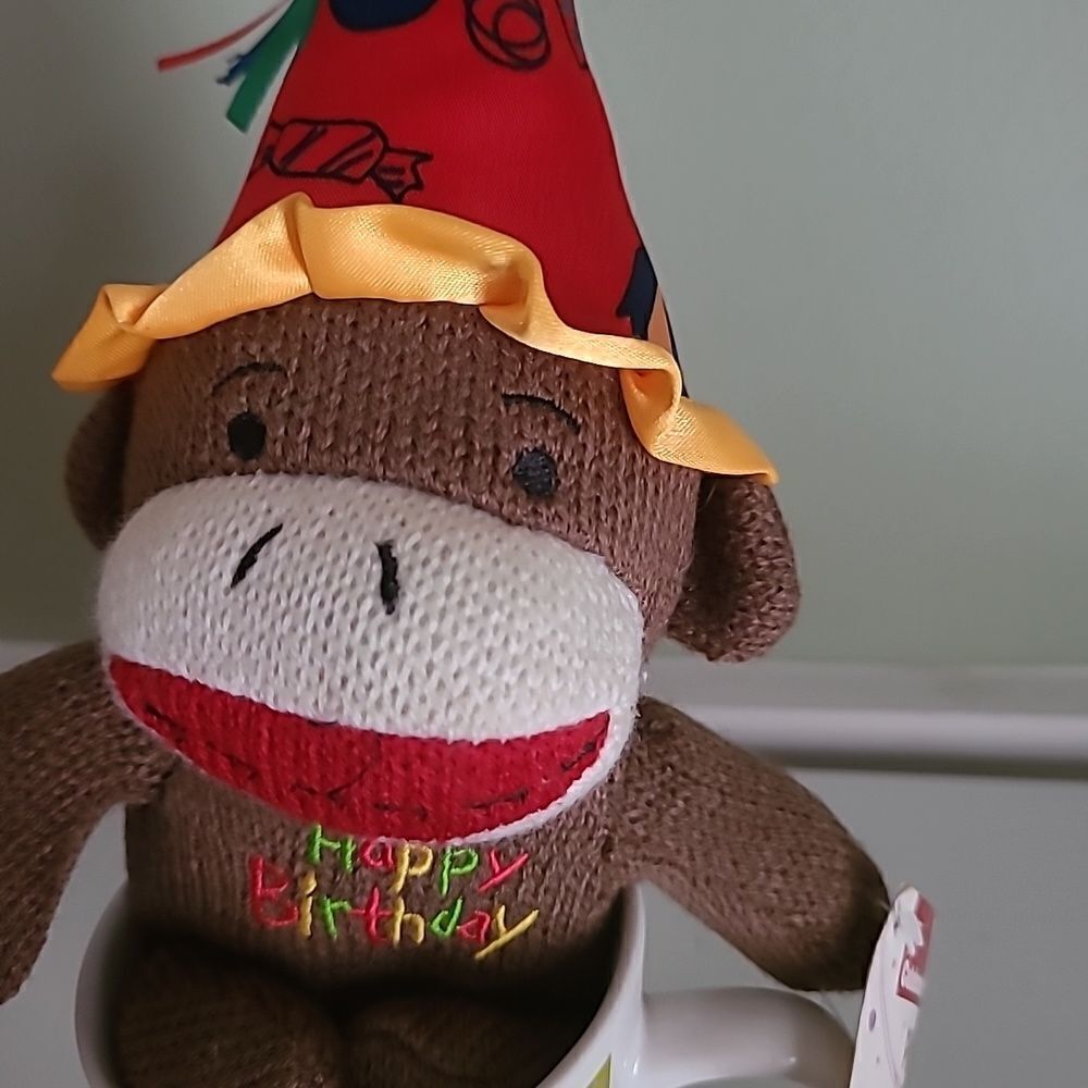 Sock Monkey with Mug Set - Picture 2 of 5